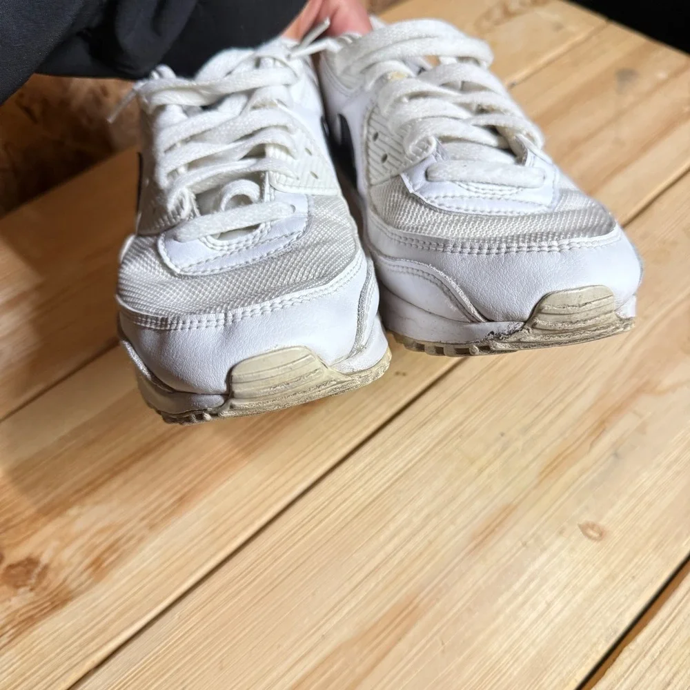Nike Air Max 90 White Black Men's Casual Athletic Sneakers‎ Shoes Size 9